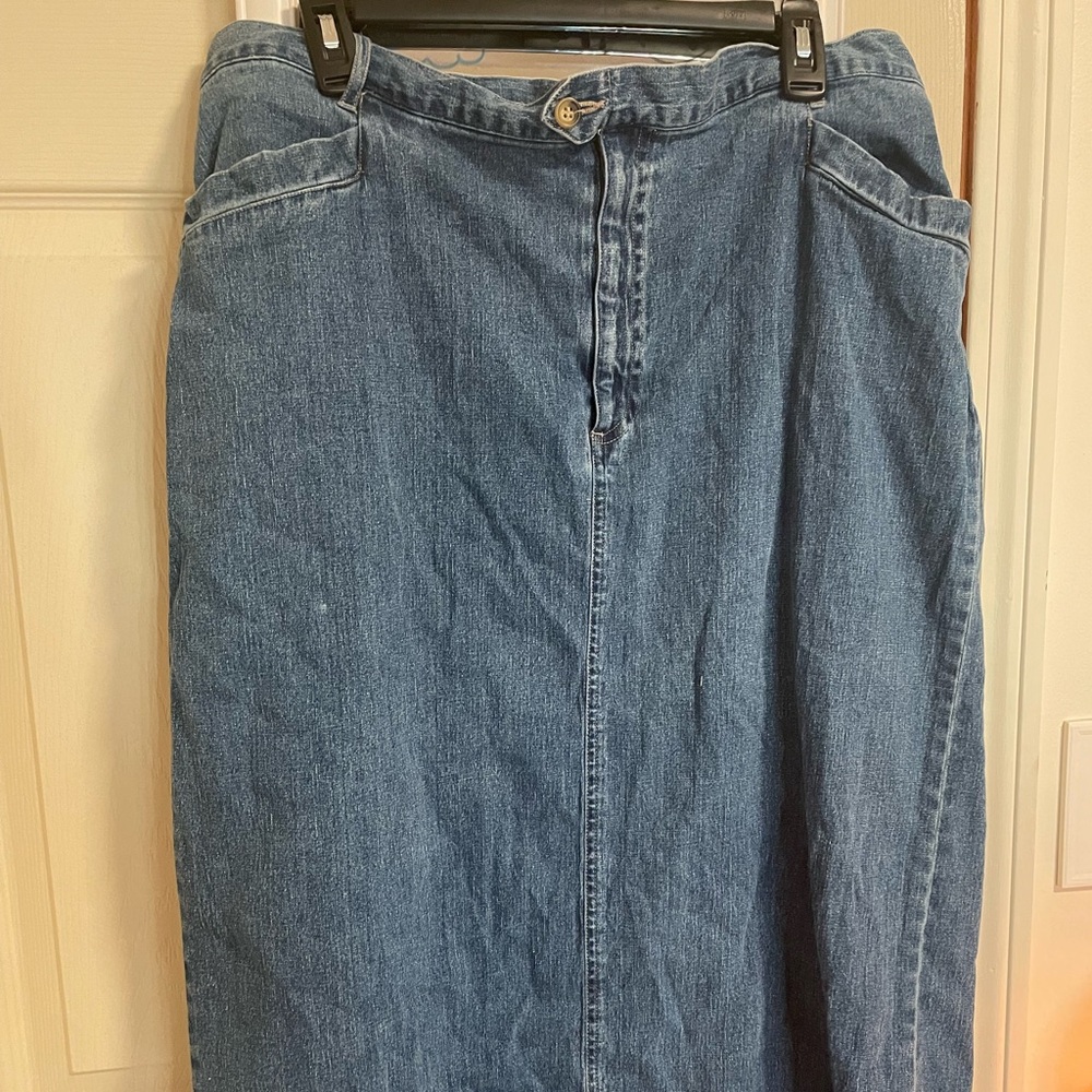 White Stag Maxi Denim Skirt Plus